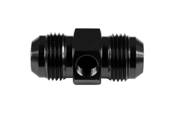 AN4 AN- 4 Adapter male-male with Inline port 1/8 NPT Fuel Oil Pressure Black