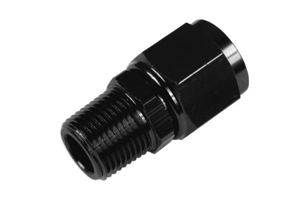 AN-6 AN6 JIC Flare to 1/4 NPT female-male straight hose fitting adapter Black