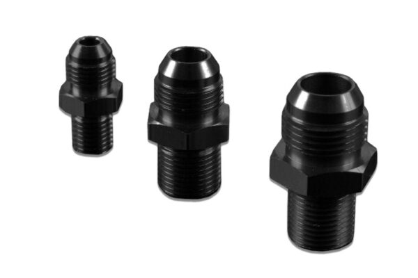 AN-6 AN6 JIC Flare to 1/8 NPT straight hose fitting adapter Black