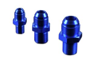 AN-6 AN6 JIC Flare to 3/8 NPT straight hose fitting adapter Blue