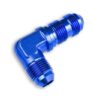 Adapter AN6 JIC bulkhead 90' male fuel hose fitting Blue