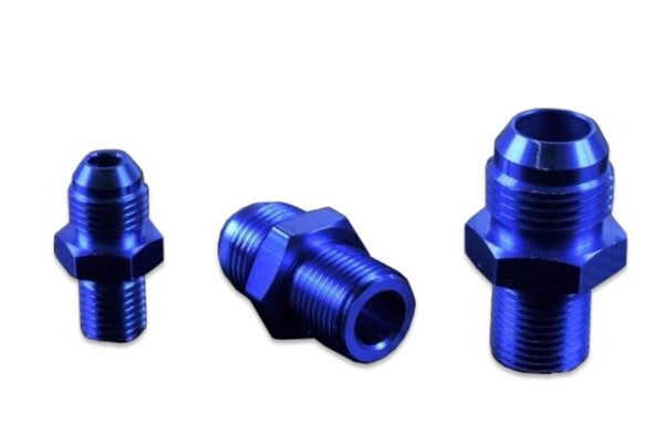 an6-m12x1-5-nypel-adapter-mesko-meski-niebieski AN -6 AN6 JIC Flare to M12x1.5 metric male to male hose fitting adapter Blue