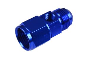 AN6 AN-6 Female-male inc Inline port 1/8 NPT Fuel Oil Pressure Gauge T-Piece Adapter Blue