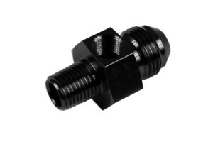 AN8 AN -8 to 1/4 NPT inline 1/8 NPT fuel oil adapter Black