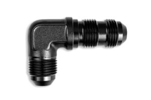 Adapter AN8 JIC bulkhead 90' male fuel hose fitting Black