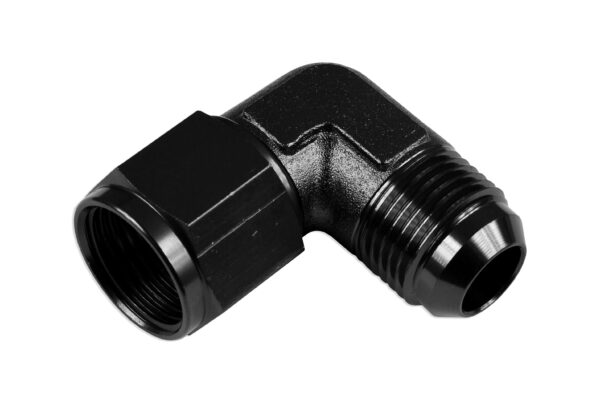 Adapter AN8 90' female-male coupler hose fitting Black