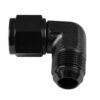 Adapter AN8 90' female-male coupler hose fitting Black