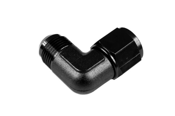 Adapter AN8 90' female-male coupler hose fitting Black