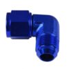 Adapter AN8 90' female-male coupler hose fitting Blue