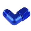 Adapter AN8 90' female-male coupler hose fitting Blue