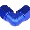Adapter AN8 90' female-female coupler hose fitting Blue