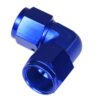 Adapter AN8 90' female-female coupler hose fitting Blue