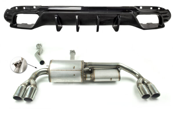 d100-420ZB-80RS_P Sport muffler exhaust for ALFA ROMEO Giulia 2016 SEDAN