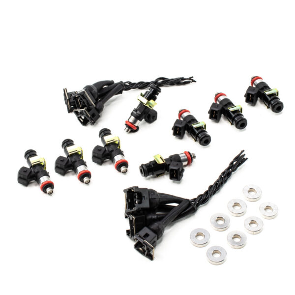 Deatschwerks Injectors set EV14 1500cc for Chevrolet Silverado 1500 & GMC Sierra 1500 2000-13 Gas V8 4.8L/5.3L/6.0L/6.2L Excl Flex Fuel
