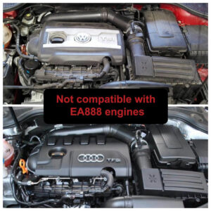 Intake Induction Air Filter Hard Pipe Kit Ramair JSK-101-DD Oversize for Audi A3 S3 TT 2.0 TFSI