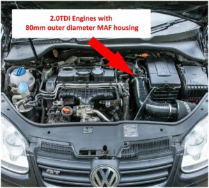 Intake Induction Air Filter Kit Ramair JSK-120-BK for Volkswagen VW Golf MK5 1.9 2.0 TDI