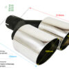 Universal Exhaust Tail Pipe Muffler Tip round 100mm lenght 200mm mounting diameter 65mm