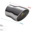 Universal Exhaust Tail Pipe Muffler Tip round 60mm lenght 110mm mounting diameter 45mm
