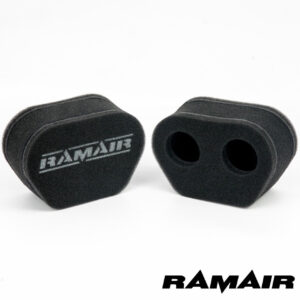 2x Twin Inlet Motorcycle Carb Sock Air Filter Ramair MS-008