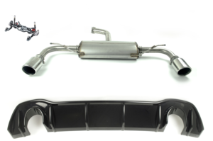 Sport muffler exhaust for VOLKSWAGEN GOLF VIII 2019 HATCHBACK