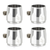 Mishimoto MMHXF-06-4-SL Aluminum -6AN Hex Finishers Silver