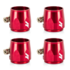 Mishimoto MMHXF-06-4-RD Aluminum -6AN Hex Finishers Red