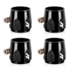 Mishimoto MMHXF-04-4-BK Aluminum -4AN Hex Finishers Black