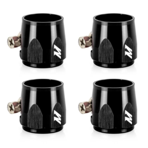 Mishimoto MMHXF-04-4-BK Aluminum -4AN Hex Finishers Black