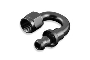 AN10 push-on 180' fitting Black