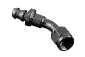 AN10 push-on 45' fitting Black