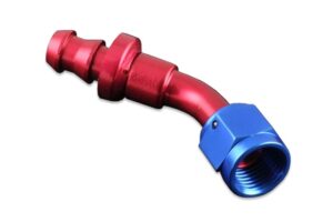 AN10 push-on 45' fitting Red