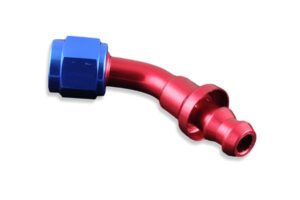 AN6 push-on 45' fitting Red