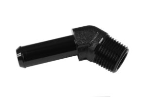 Fitting 45' 1/2 NPT to 5/8" nipple Black