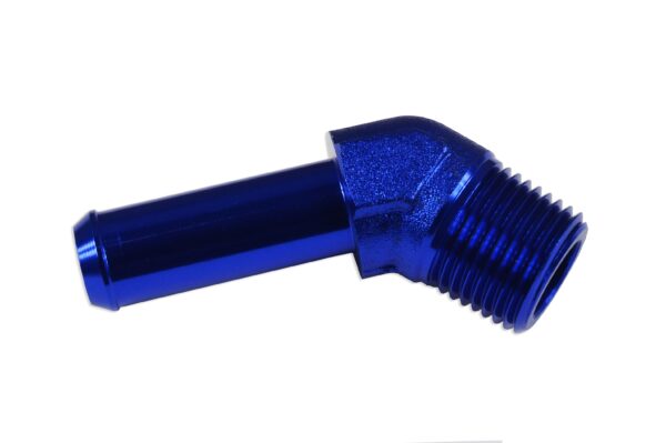 Fitting 45' 1/8 NPT to 1/4" nipple Blue
