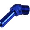 Fitting 45' 1/8 NPT to 1/4" nipple Blue