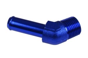 Fitting 45' 3/8 NPT to 1/2" nipple Blue