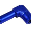 Fitting 90' 1/2 NPT to 5/8" nipple Blue
