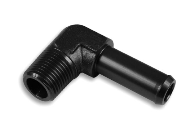 Fitting 90' 1/8 NPT to 1/4" nipple Black