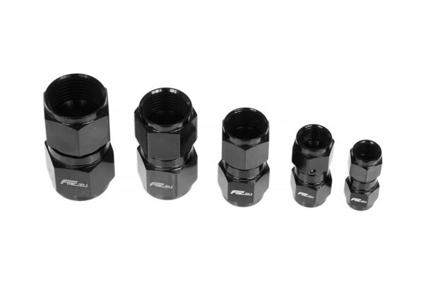 AN6 female - female connector Black