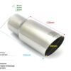 Universal Exhaust Tail Pipe Muffler Tip round 80mm lenght 120mm mounting diameter 65mm