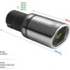 Universal Exhaust Tail Pipe Muffler Tip round 100mm lenght 120mm mounting diameter 60mm