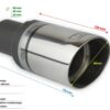 Universal Exhaust Tail Pipe Muffler Tip round 90mm lenght 120mm mounting diameter 60mm