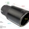 nbl1-101RSx_dim Universal Exhaust Tail Pipe Muffler Tip round 100mm lenght 120mm mounting diameter 50mm