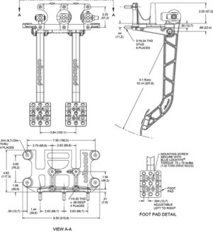 Wilwood 340-13835 Reverse Swing Mount Brake and Clutch Pedal
