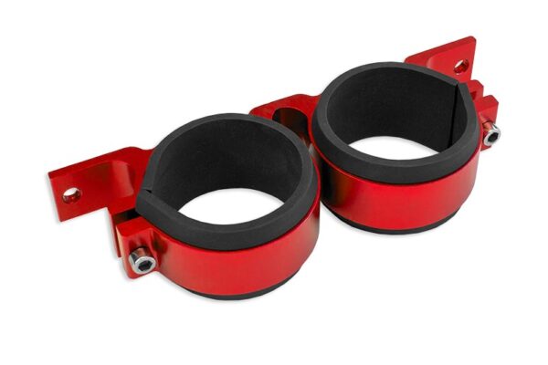 Dual fuel pump mounting bracket 60MM Red