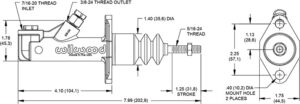 GS Compact Remote Reservoir Master Cylinder Wilwood 260-15090 0.700"