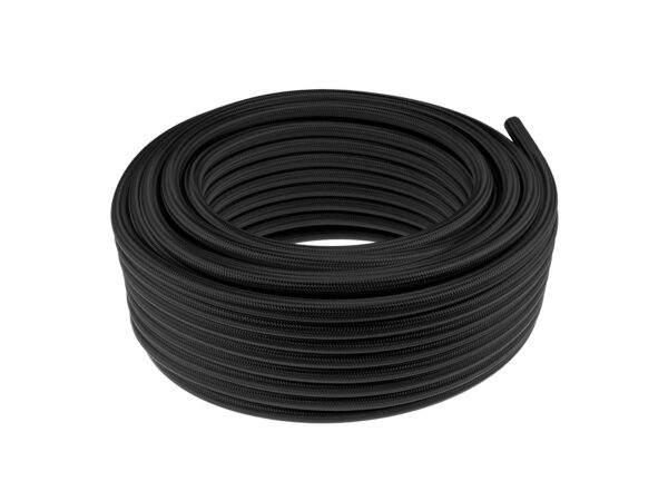 STEEL BRAIDED RUBBER HOSES BLACK AN10