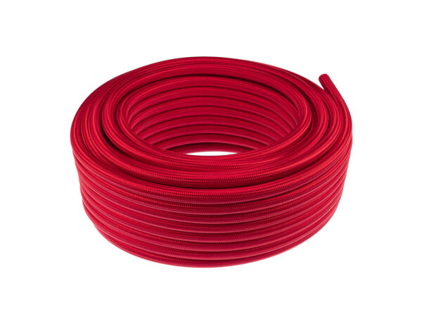 STEEL BRAIDED RUBBER HOSES RED AN4