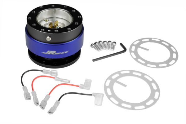 quick-release-jrspec-rozpinka-kierownicy-niebieski JRspec steering wheel quick release hub Blue