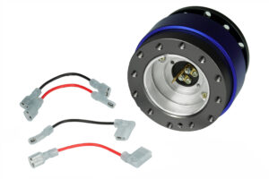 JRspec steering wheel quick release hub Blue